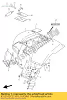 6311102C21YU1, Suzuki, Aleta trasera ( suzuki lt f 160 2003 2004 2005 2007, Novo