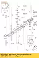 43570124S, KTM, Asklem l / s cpl. 04 ktm exc lc lc4 ls mxc sc sx sxc sxs 125 200 250 300 380 400 520 540 620 625 640 2000 2001 2002 2003 2004 2005 2006 2007, Nieuw