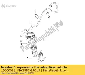 Piaggio Group 1D000021 gruppo pompa carburante completo - Il fondo