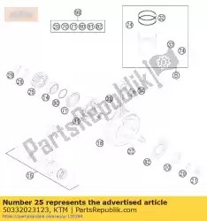 Qui puoi ordinare pignone primario 23-t 125/200 06 da KTM , con numero parte 50332023123: