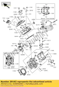 kawasaki 391921132 rura-woda kvf650-a1 - Dół