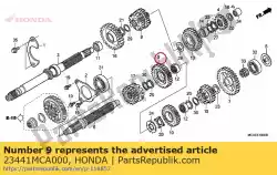 Aquí puede pedir engranaje, contraeje segundo de Honda , con el número de pieza 23441MCA000: