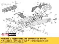 AP8152103, Piaggio Group, podk?adka d15x22x1 aprilia  etx mx rx rx sx 50 125 1994 1995 1996 1997 1998 1999 2000 2001 2002 2003 2004 2005 2006 2008 2009 2010, Nowy