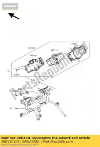 kawasaki 280110104 medidor, tacho y lcd kle650b8f - Lado inferior