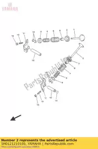 yamaha 5H0121210100 valve, exhaust - Bottom side