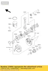 Aqui você pode pedir o topo de pistão de anel kx125-k2 em Kawasaki , com o número da peça 130031356: