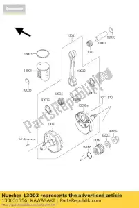 kawasaki 130031356 parte superiore dell'anello pistone kx125-k2 - Il fondo