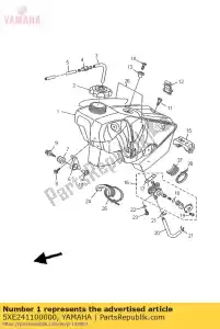 yamaha 5XE241100000 fuel tank comp. - Bottom side