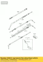 540120008, Kawasaki, acelerador de cable, apertura kawasaki zephyr 750 550 , Nuevo