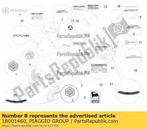 Piaggio Group 1B001460 etiqueta mp3 - Lado inferior