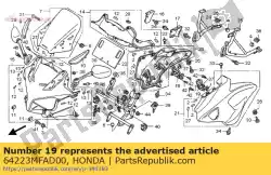 Qui puoi ordinare feritoia, l. Cappuccio laterale da Honda , con numero parte 64223MFAD00: