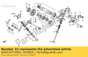 Honda 90453473000 arruela, impulso, 21 mm - Lado inferior