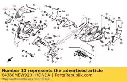 Ici, vous pouvez commander le guide, l. Air de capot central auprès de Honda , avec le numéro de pièce 64366MEW920: