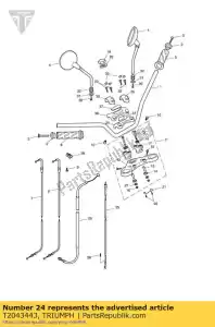 triumph T2043443 morsetto manubrio jw - Il fondo