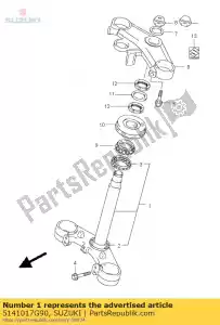 suzuki 5141017G90 haste, direção - Lado inferior