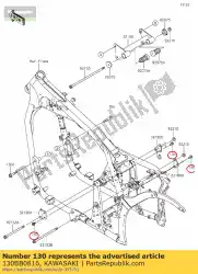 Here you can order the bolt-flanged,8x16,bla from Kawasaki, with part number 130BB0816: