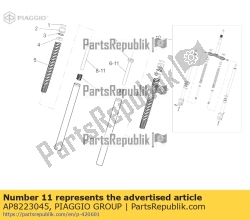 Aprilia AP8223045, émbolo. completar, OEM: Aprilia AP8223045