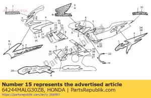 honda 64244MALG30ZB streep d, l. bovenste kap (###) * type4 * (type4) - Onderkant