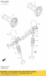 Qui puoi ordinare valvola di aspirazione da Suzuki , con numero parte 1291128H00: