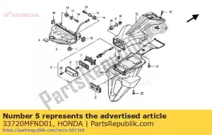 Honda 33720MFND01 luz de placa - Lado inferior