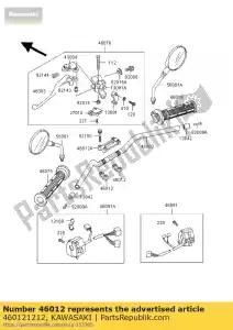 kawasaki 460121212 uchwyt-uchwyt, lwr zr550-b2 - Dół