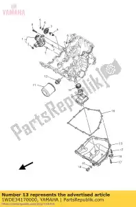 yamaha 1WDE34170000 tapa, colador - Lado inferior