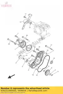 yamaha 936031080000 perno - Lado inferior