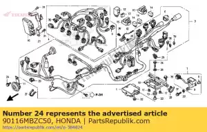 honda 90116MBZC50 parafuso, flange, (dr) 8x14 - Lado inferior