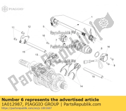 Aprilia 1A012987, Hefboom, OEM: Aprilia 1A012987