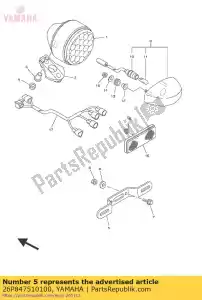 yamaha 26P847510100 colchete, licença - Lado inferior