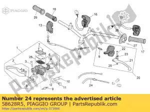 Piaggio Group 58628R5 cavo freno posteriore - Dół