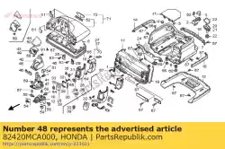 Here you can order the cover a, l. Armrest from Honda, with part number 82420MCA000: