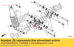 Aqui você pode pedir o rolamento, braço de amortecimento (ntn) em Honda , com o número da peça 91078KN5003: