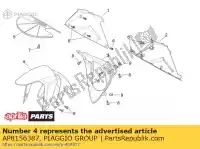 AP8156387, Piaggio Group, Guarda-lamas dianteiro. preto aprilia rs 125, Novo