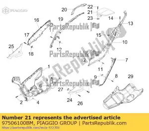 Piaggio Group 97506100BM cobrir - Lado inferior