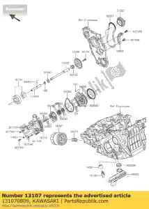 kawasaki 131070809 albero, rh zx1000nff - Il fondo