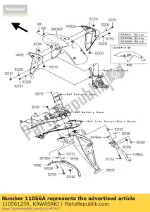 kawasaki 110561259 bracket,flap,rh zr750nbf - image 13 of 13