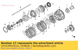Aqui você pode pedir o engrenagem, acionamento primário em Honda , com o número da peça 23103ML0010: