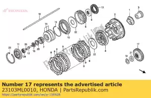 Honda 23103ML0010 engrenagem, acionamento primário - Lado inferior