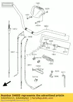 54005S015, Kawasaki, freno de cable ksf400-a2 kawasaki kfx 400 2004 2005 2006, Nuevo