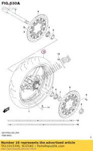 suzuki 5511015J00 tire comp,front - Bottom side