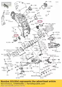 kawasaki 921531621 boulon, douille, 8x20 zx1400a6f - La partie au fond