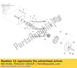 Piaggio Group B019186 spring seat - Bottom side