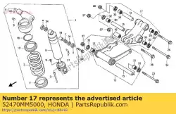 Qui puoi ordinare braccio completo, cuscino da Honda , con numero parte 52470MM5000: