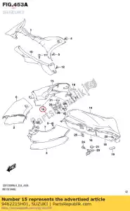 suzuki 9462215H01 almofada, pa lateral - Lado inferior