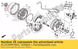 stofafdichting, 41x76x19 (arai) van Honda, met onderdeel nummer 91253HM7003, bestel je hier online: