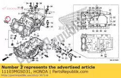 Ici, vous pouvez commander le plaque, cloison auprès de Honda , avec le numéro de pièce 11103MGSD31: