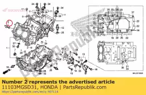 honda 11103MGSD31 plaque, cloison - La partie au fond