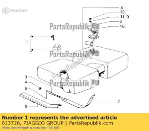 Piaggio Group 613726 lock insert - Bottom side