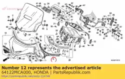 houder, voorruit van Honda, met onderdeel nummer 64122MCA000, bestel je hier online: